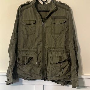 Womens dark green full zip jacket